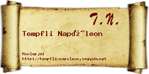 Tempfli Napóleon névjegykártya